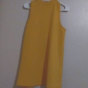 Mustard Yellow mini flair dress